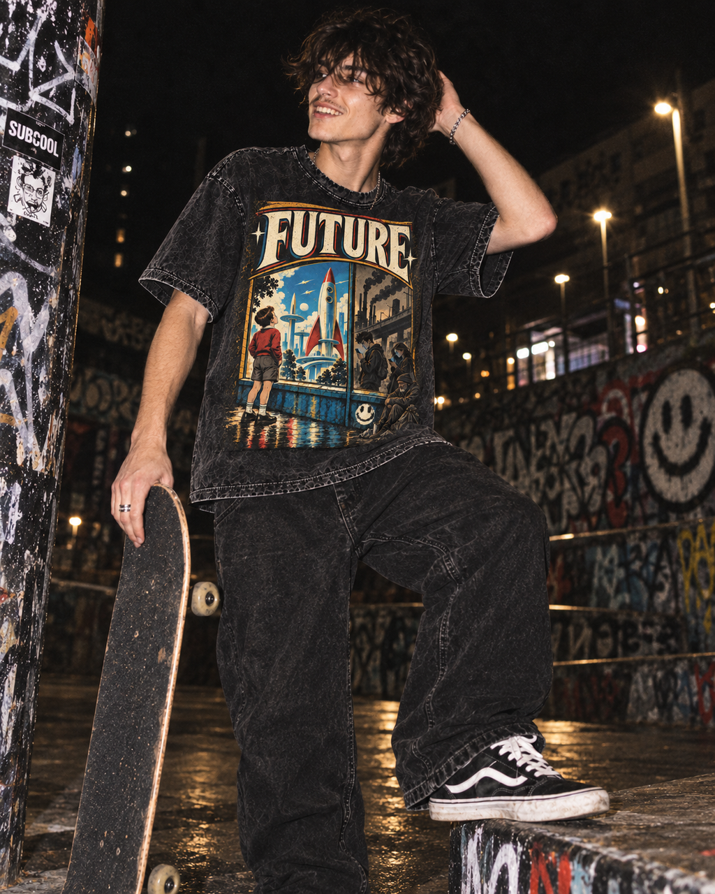 Playera "Future" // Washed Black
