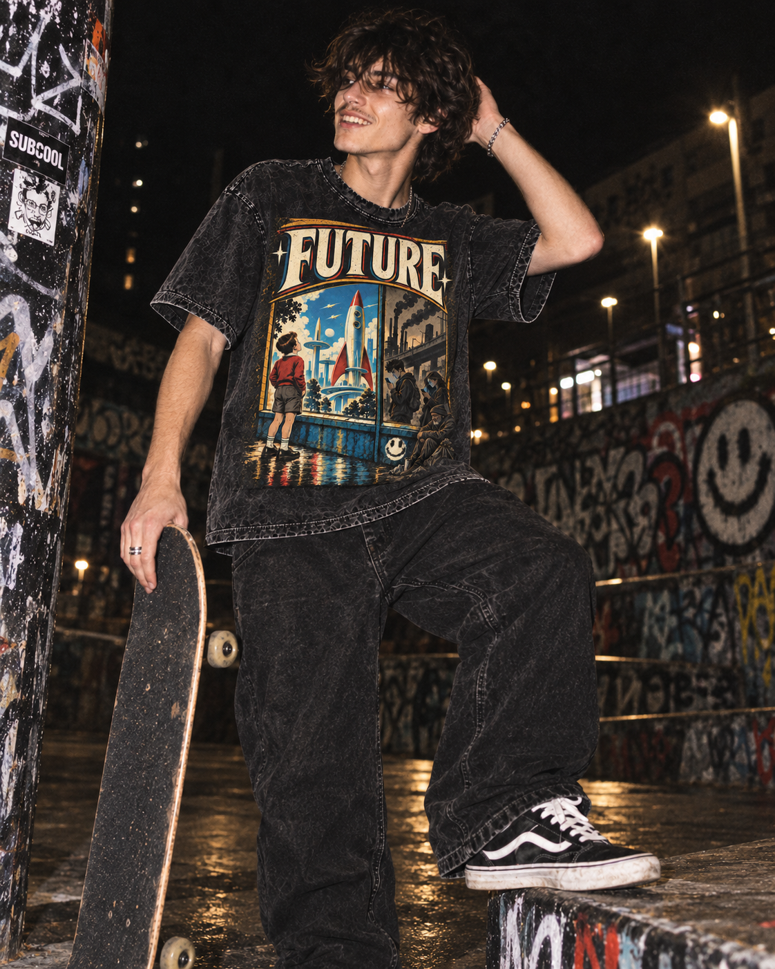 Playera "Future" // Washed Black