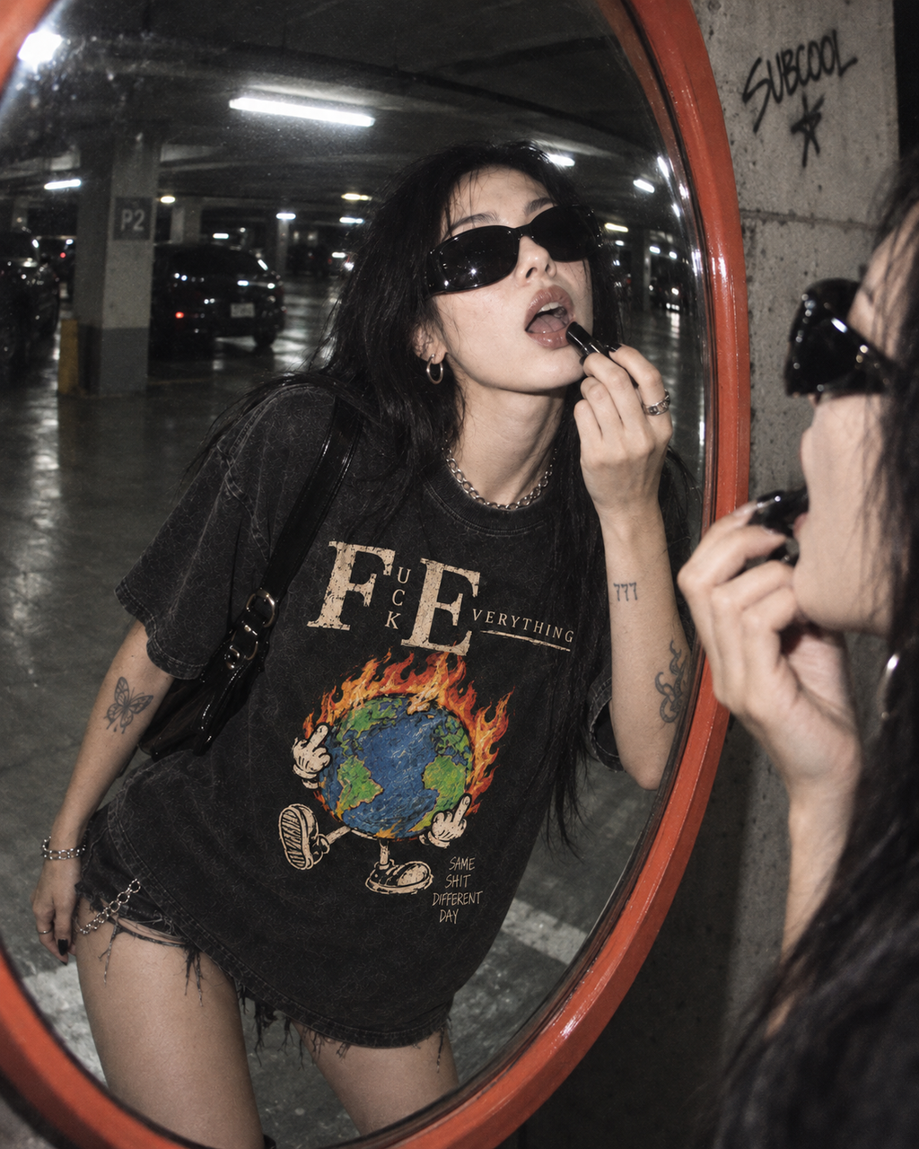 Playera "Fuck Everything" // Washed Black