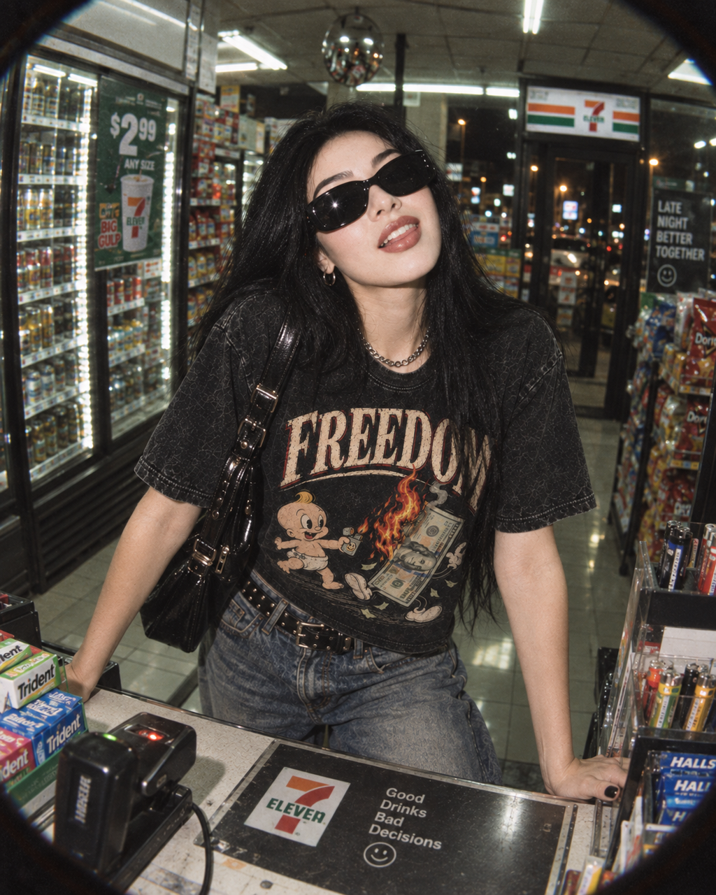 Playera "Freedom" // Washed Black