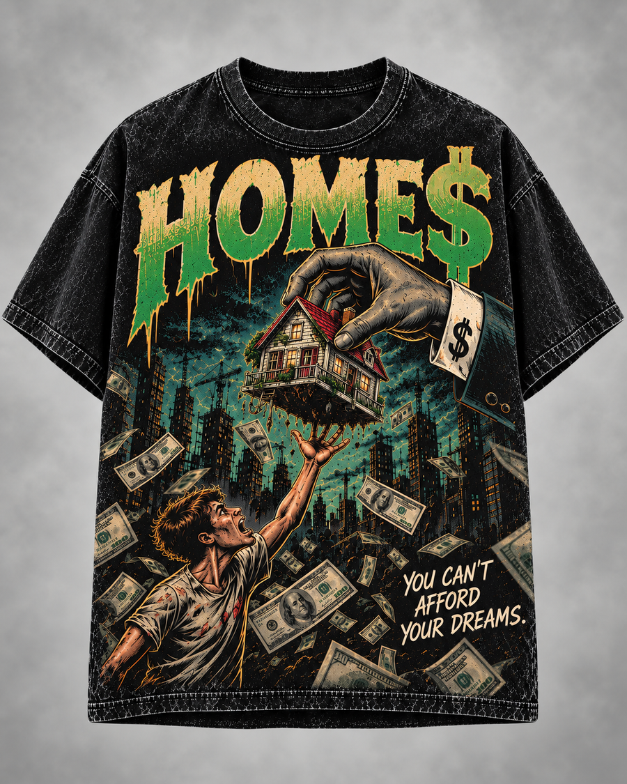 Playera "Homes" // Washed Black