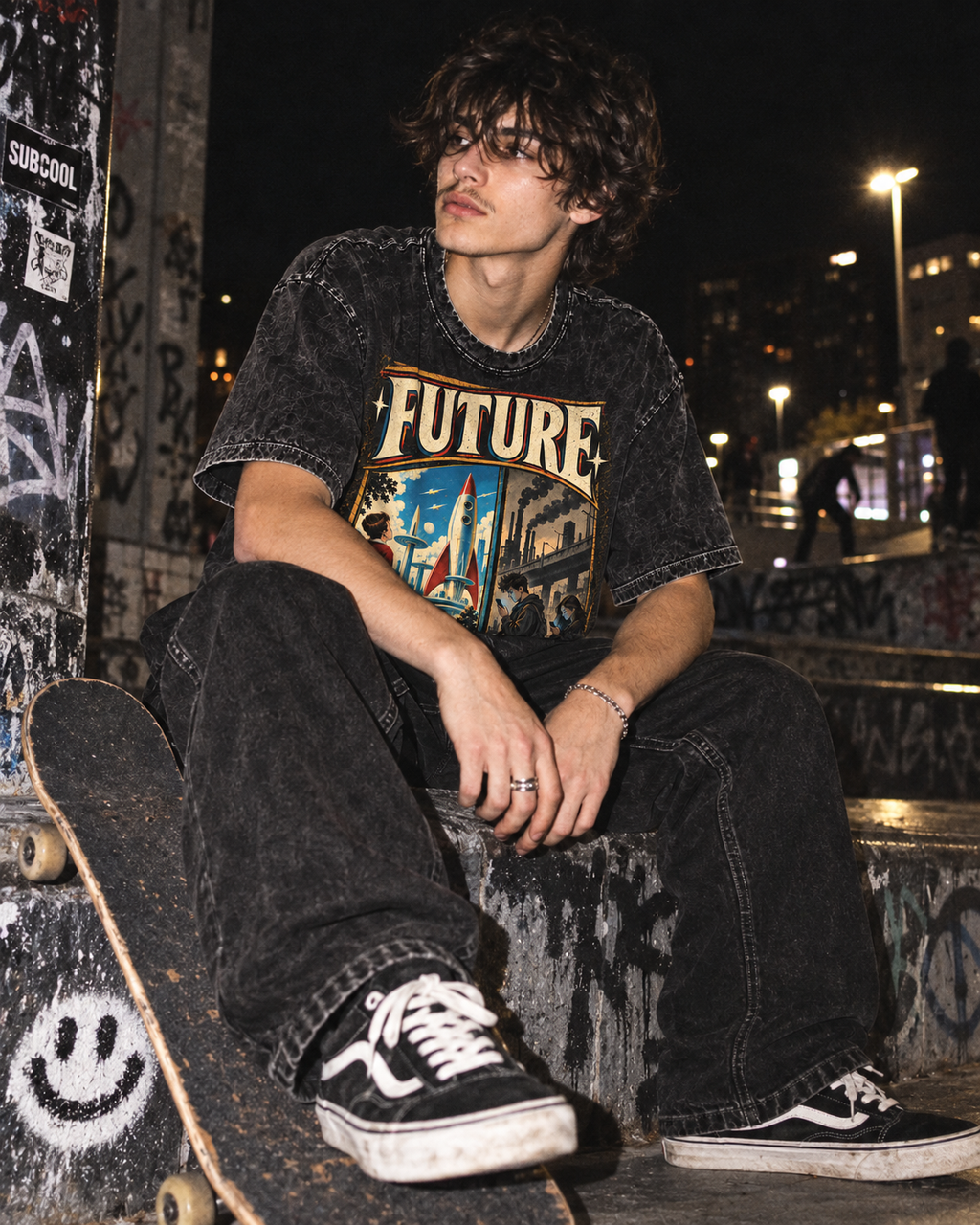 Playera "Future" // Washed Black
