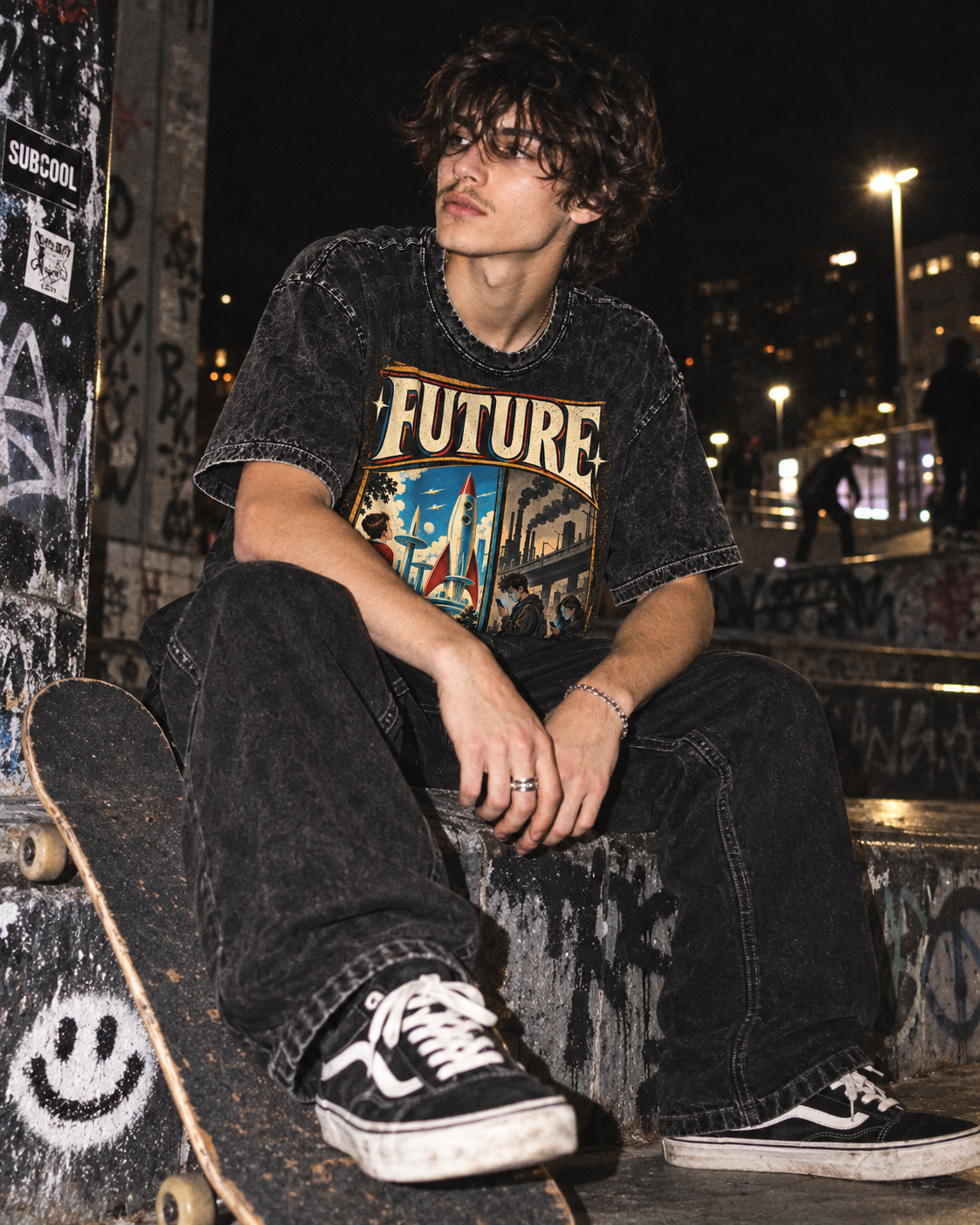 Playera "Future" // Washed Black
