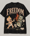 Playera "Freedom" // Washed Black